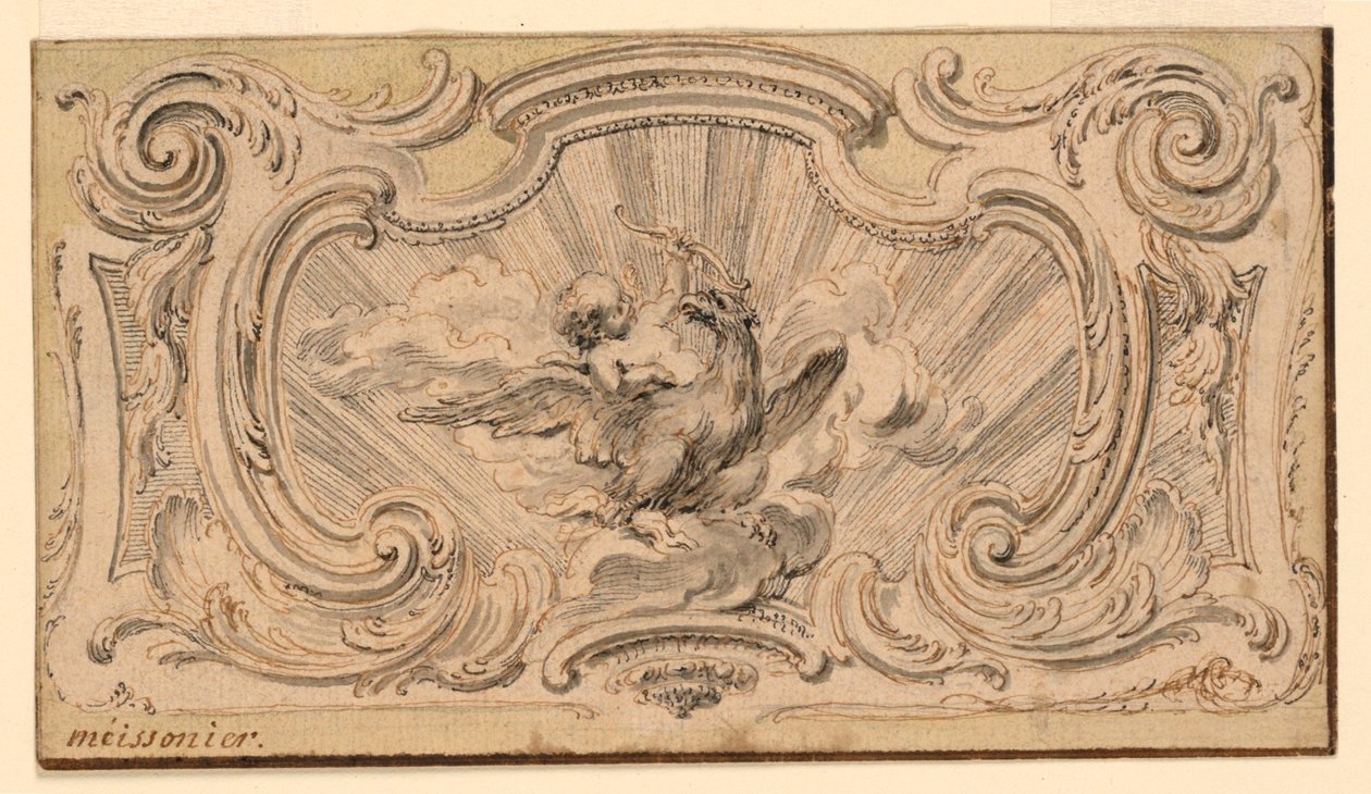 Diseño para un panel ornamental de Juste Aurèle Meissonnier