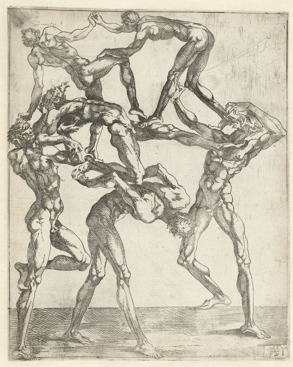 Pirámide de seis hombres de Juste de Juste