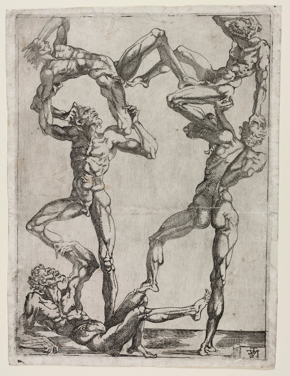 Pirámide de cinco hombres, c. 1543 de Juste de Juste