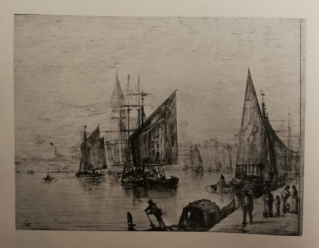 Vista de Venecia, grabado de Justin J. Gabriel