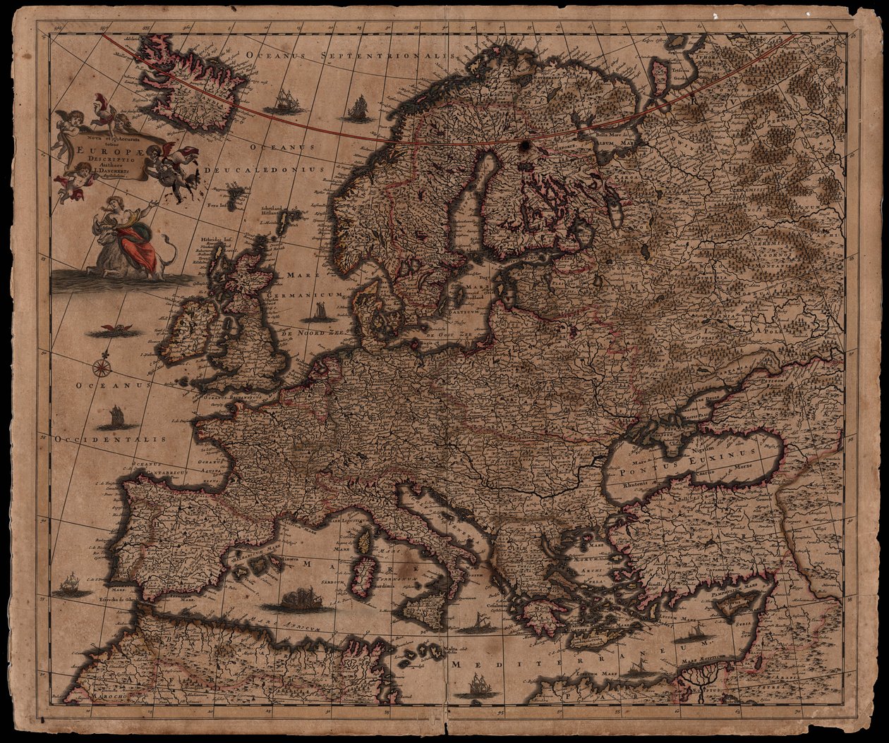 Nueva y precisa descripción de toda Europa de Justus Danckerts