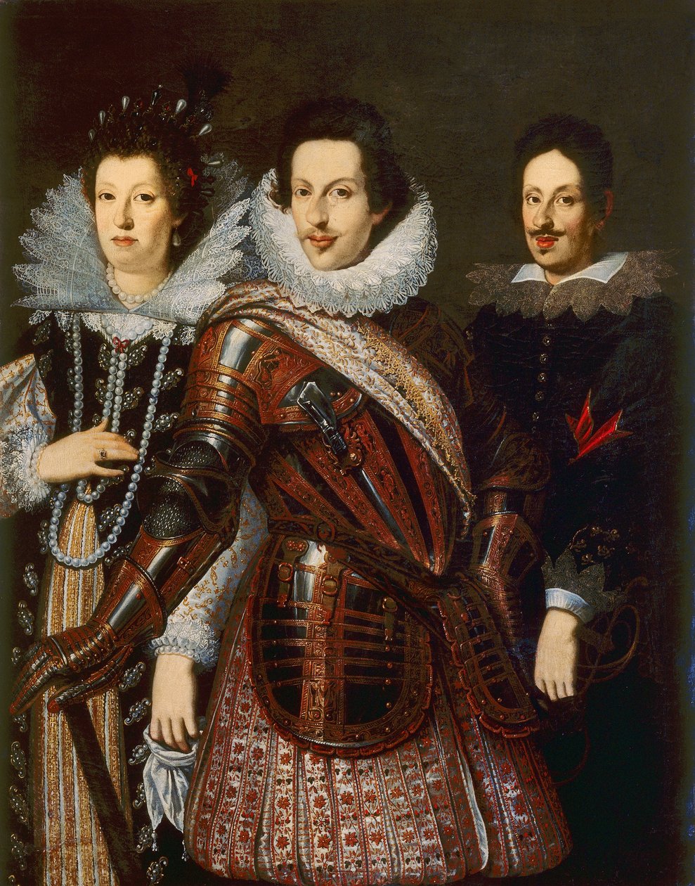 Retrato de Marie Madeleine de Austria, Cosimo II y Fernando II de Medici, c.1640 de Justus Sustermans