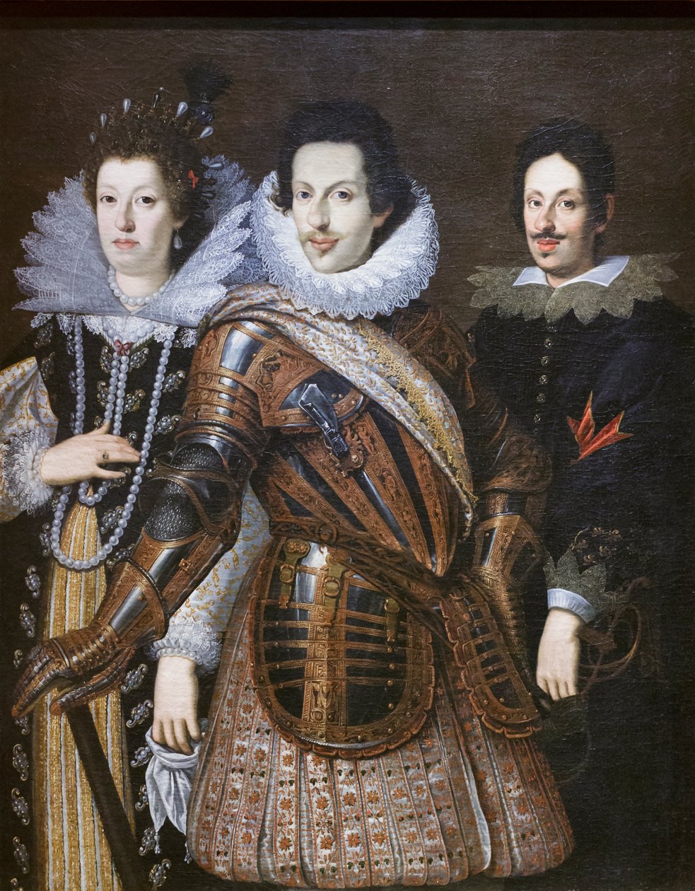 Cosme II de Médicis con su esposa María Magdalena de Austria y su hijo Ferdinando II de Justus Suttermans
