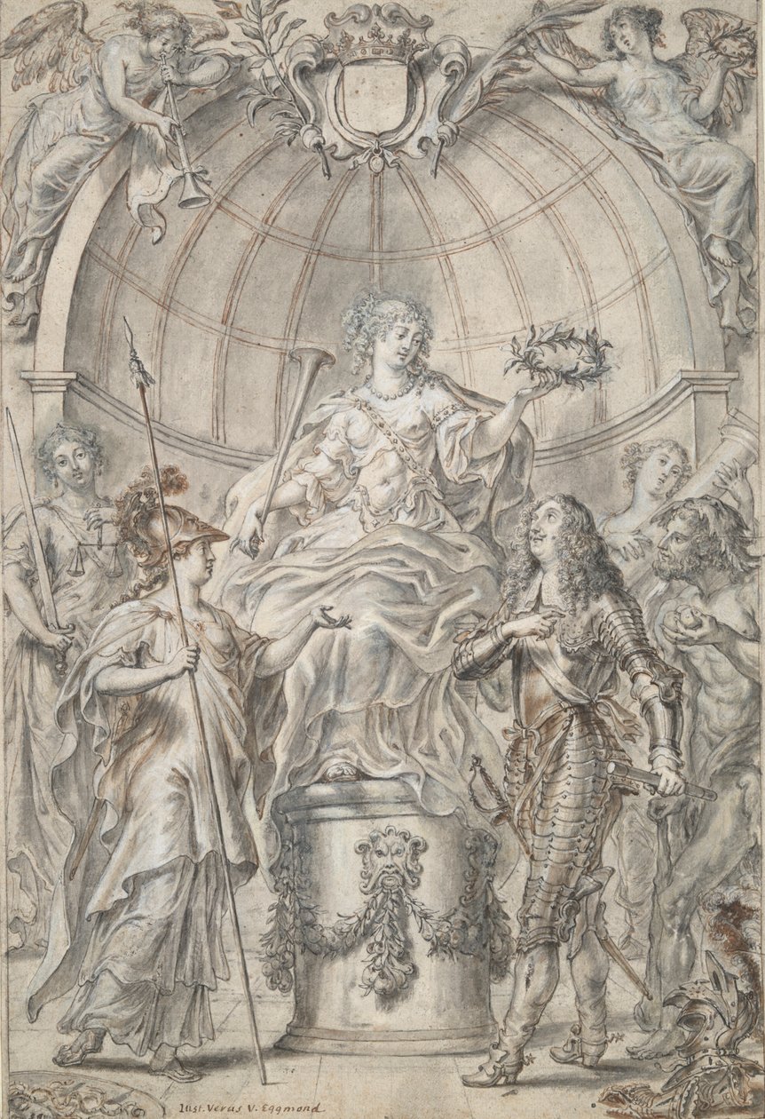 Diseño para un Frontispicio [?] de Justus van Egmont