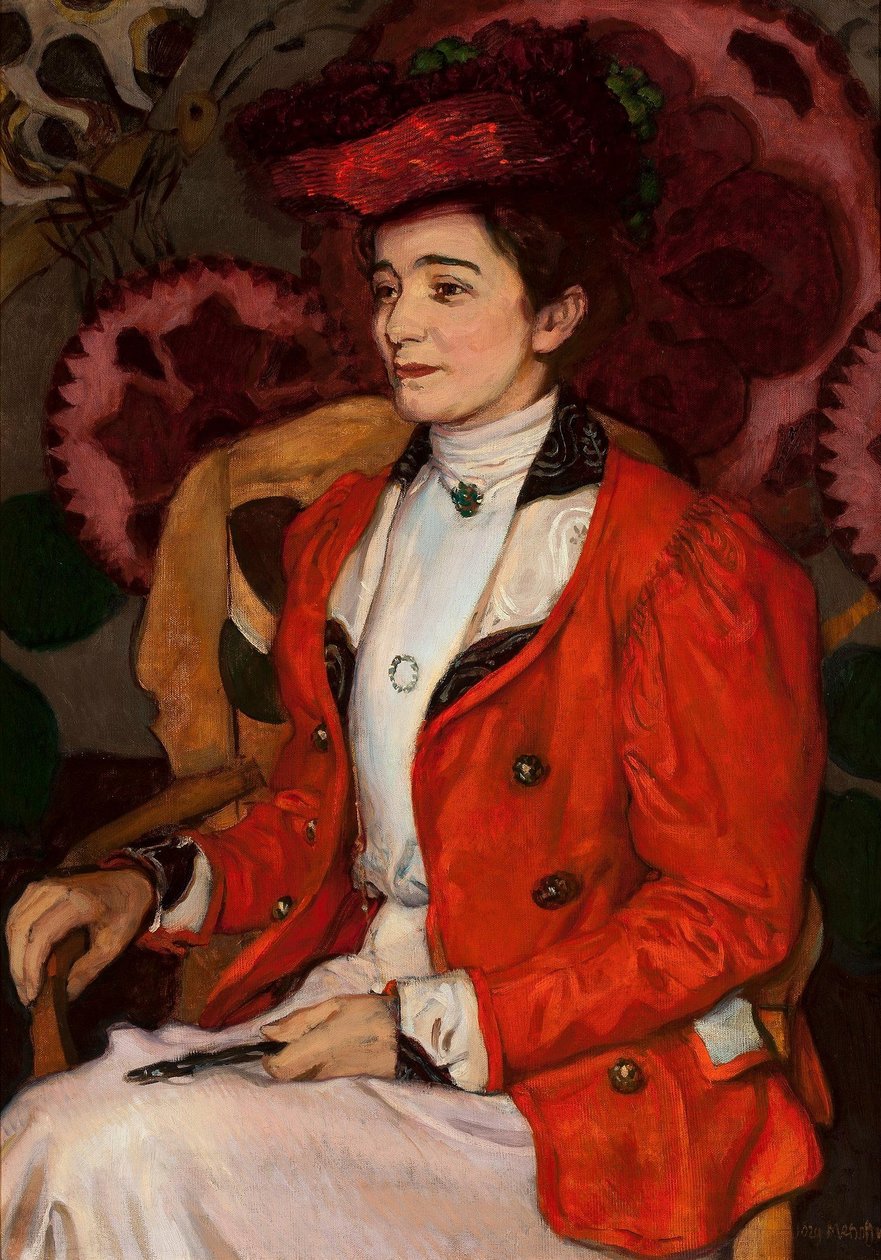 Retrato de Iza Axentowicz de soltera Giełgud de Józef Mehoffer