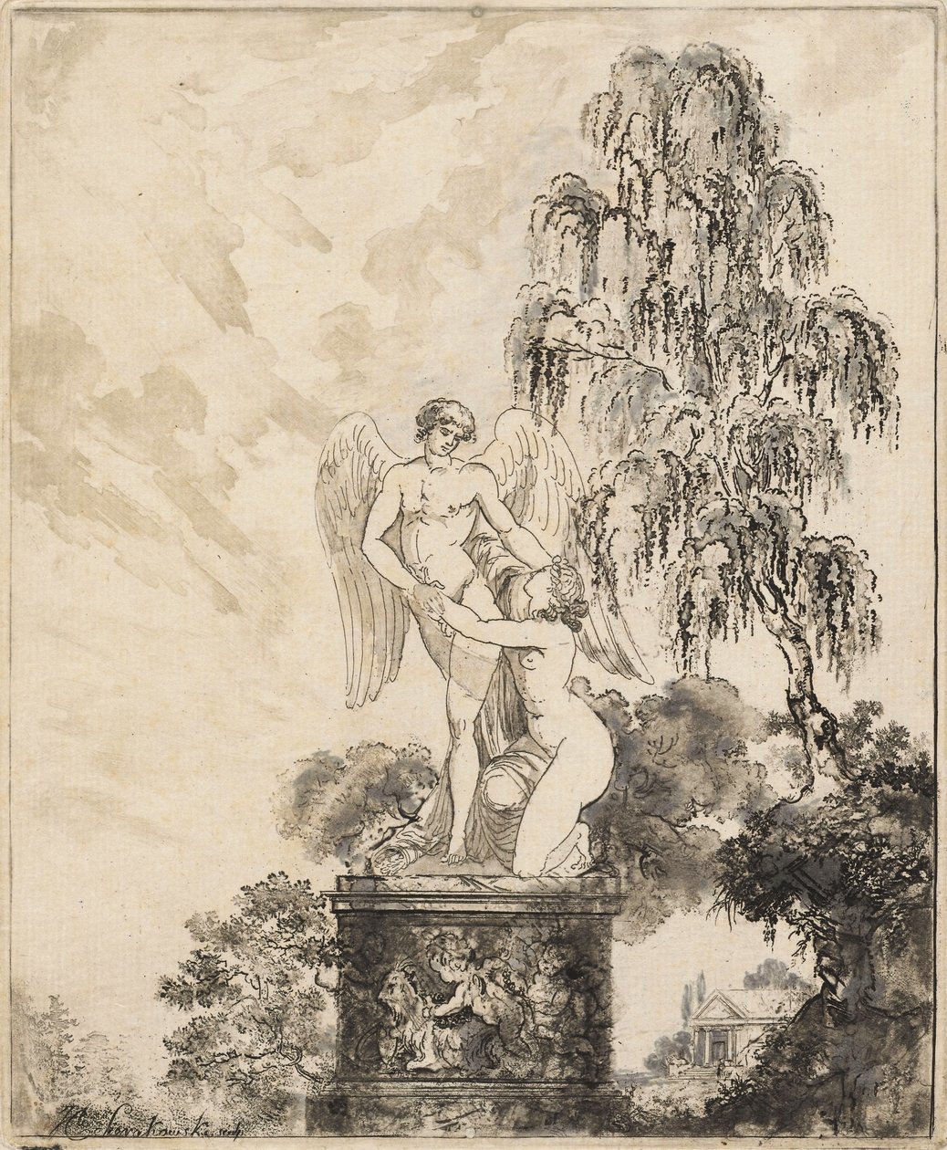 Estatua bajo el abedul. de Józef Sierakowski
