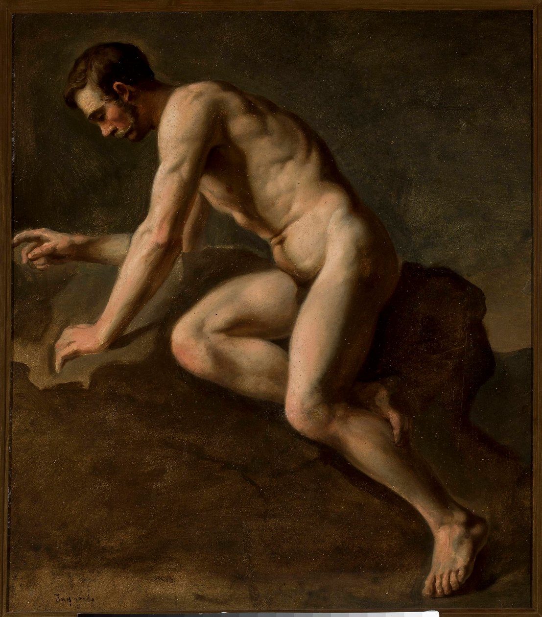 Estudio desnudo masculino de Józef Simmler