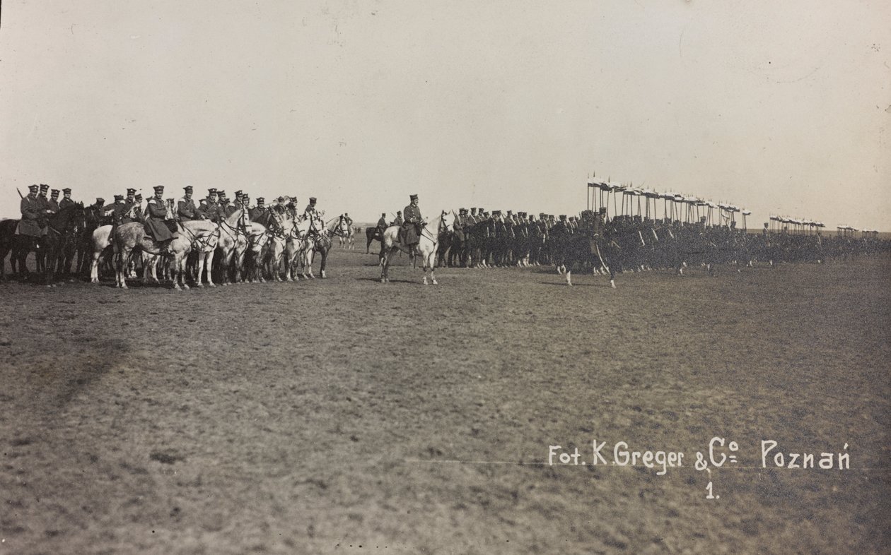 Misión militar en Polonia (Varsovia - Posen) marzo-abril 1919, una batería de caballos en Posen (Poznan) de K. Greger