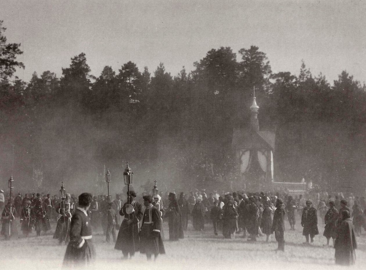 Procesión de Pascua, Monasterio de Sarov, Rusia, 1903 de K. von Hahn