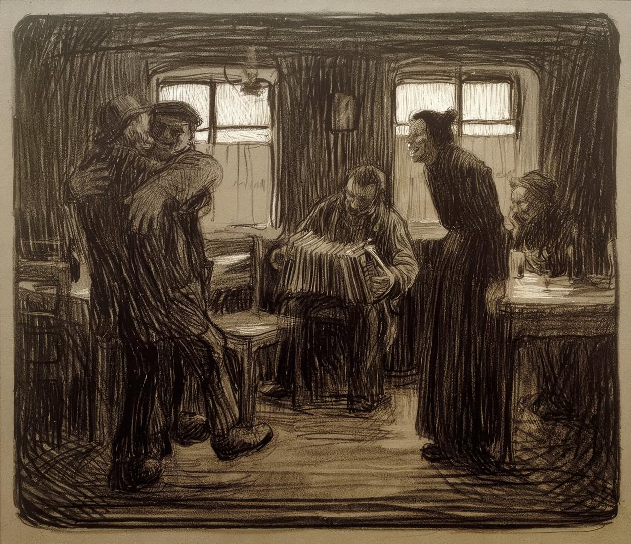 K.Kollwitz, Taberna de Hamburgo de Käthe Kollwitz
