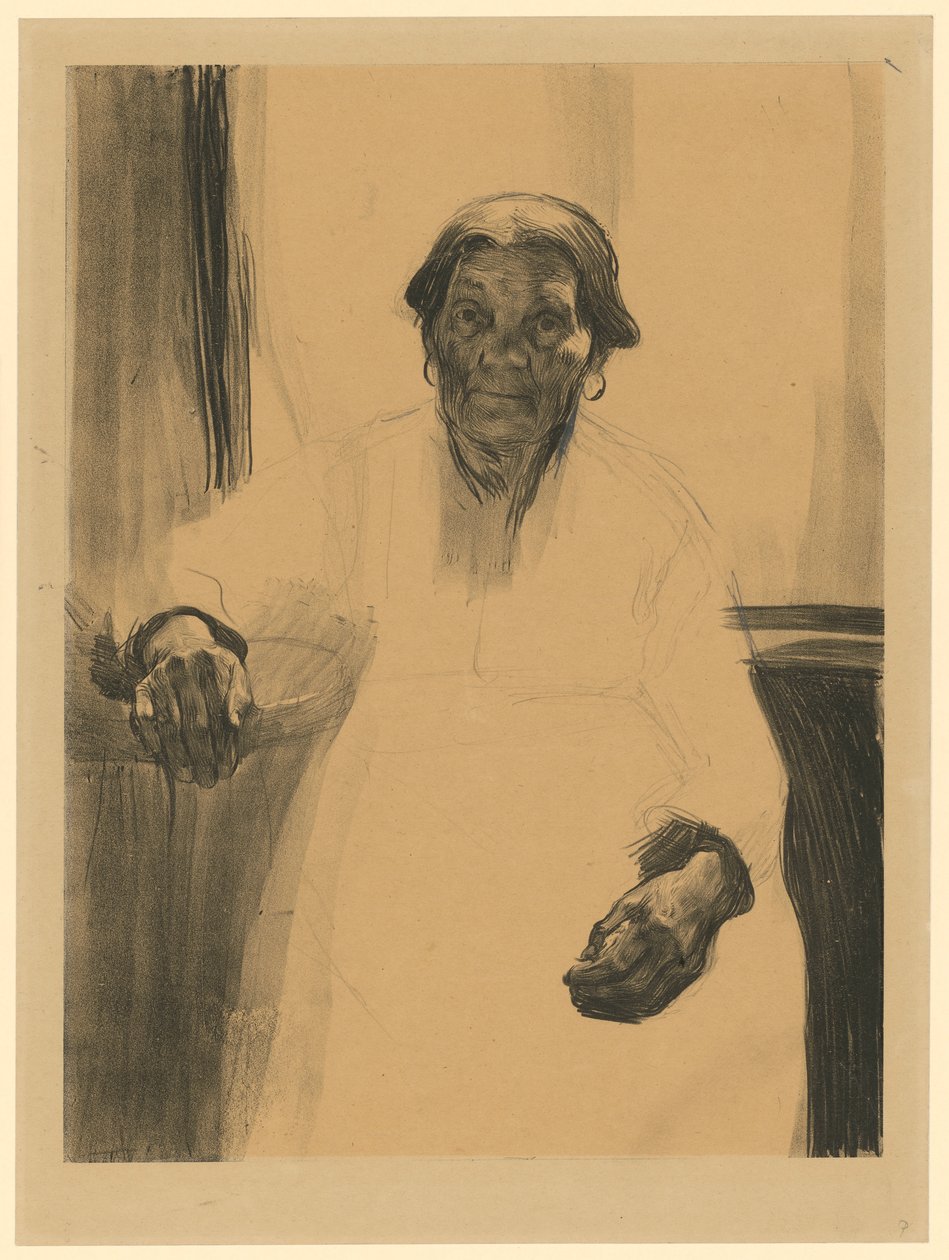 Anciana en la ventana (1.ª versión) de Käthe Kollwitz