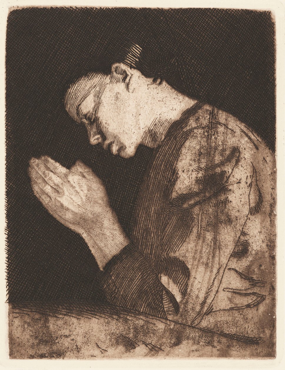La niña rezando (Praying Girl) de Käthe Kollwitz