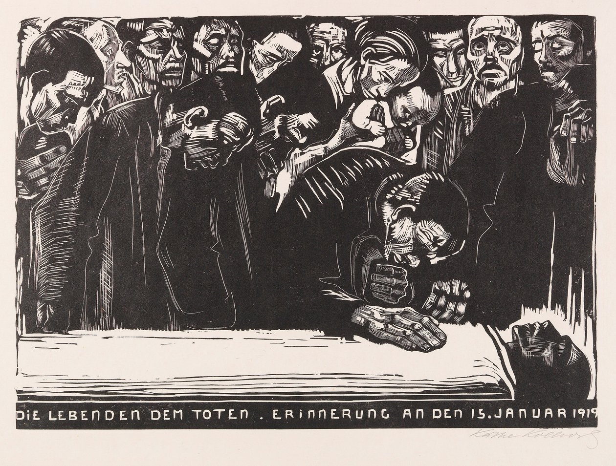 Hoja conmemorativa para Karl Liebknecht, 1920 de Käthe Kollwitz