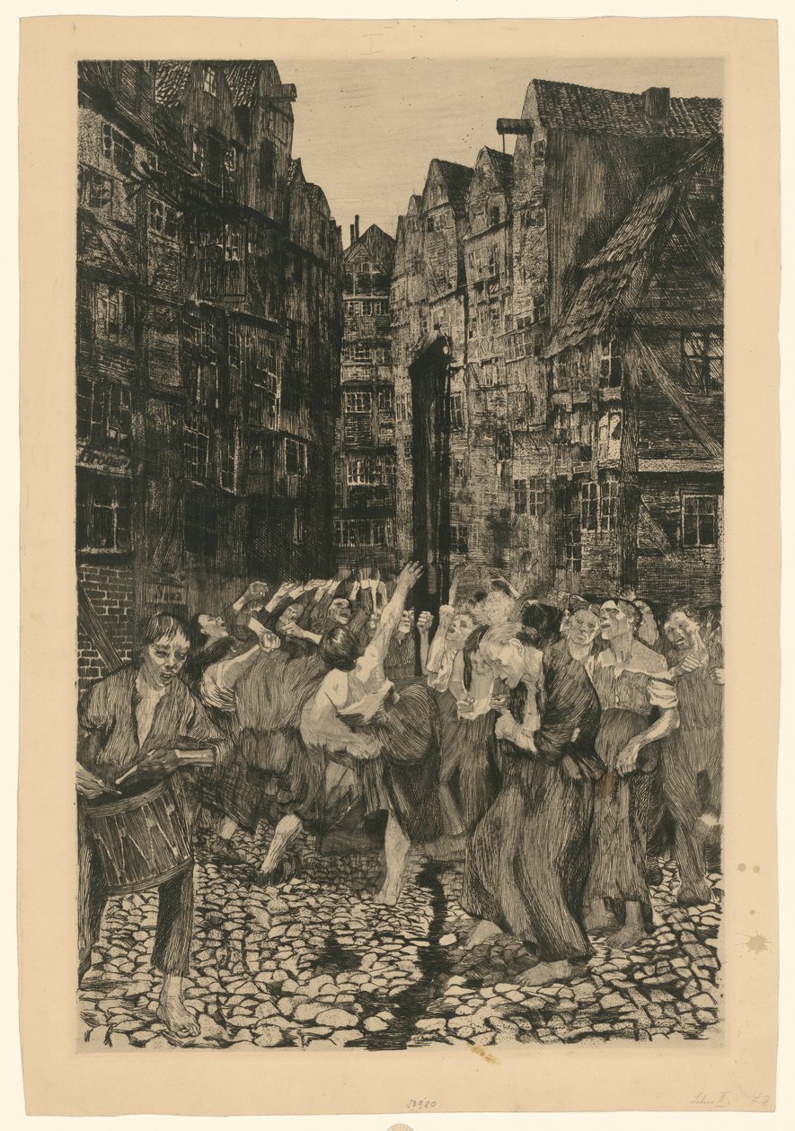 La Carmagnole (2.º estado) de Käthe Kollwitz