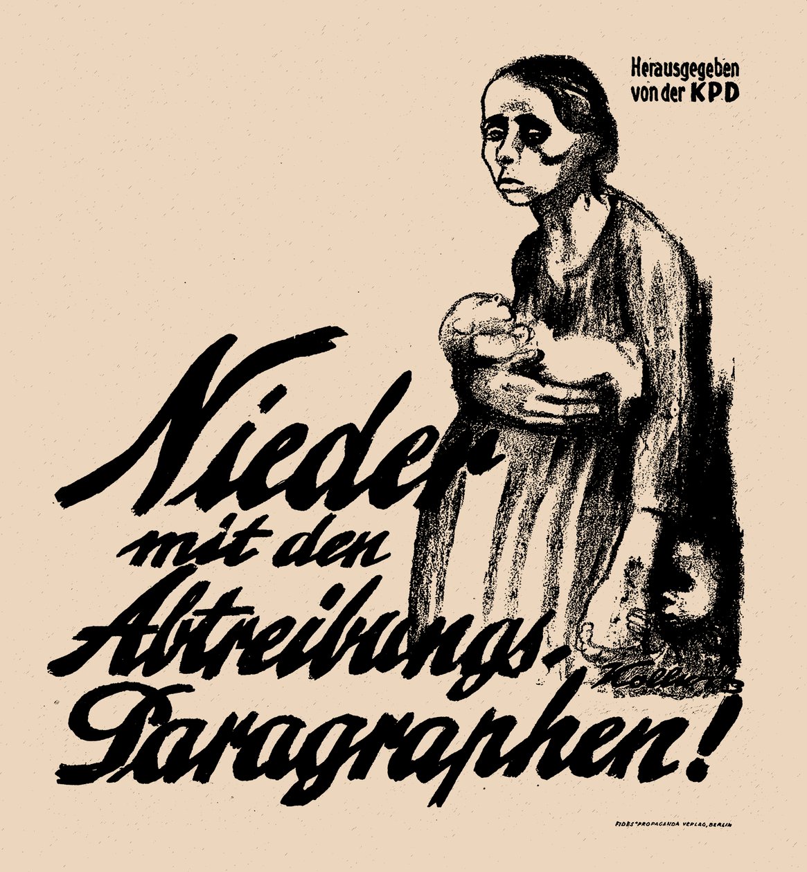 ¡Abajo los párrafos del aborto!, 1923 de Käthe Kollwitz