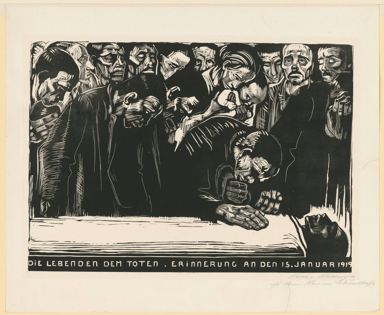 Ficha conmemorativa de Karl Liebknecht (3.ª y última versión, 6.ª edición) de Käthe Kollwitz