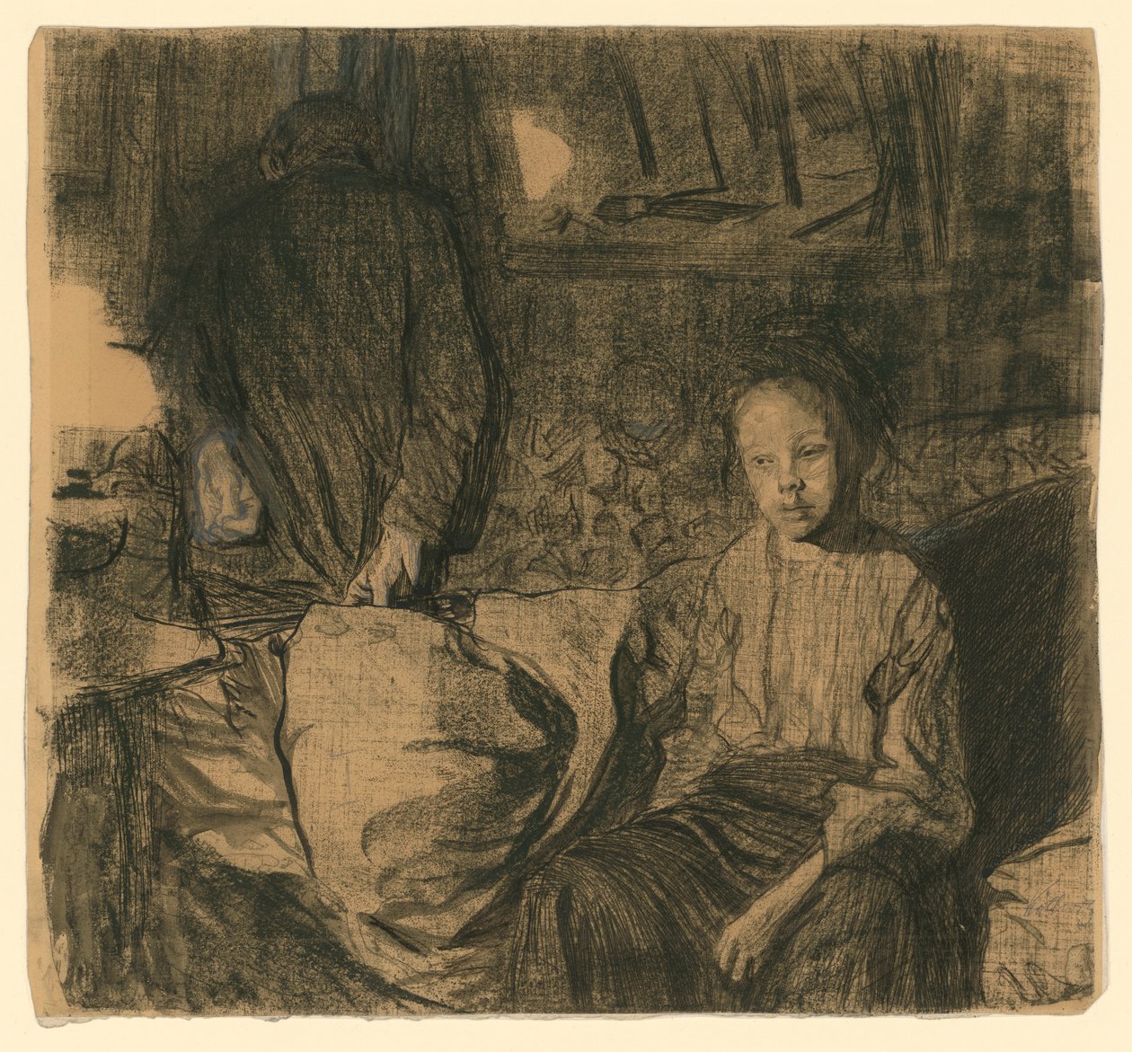 Pareja joven (1.ª versión) de Käthe Kollwitz