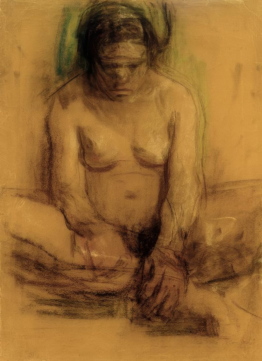 Desnudo femenino sentado de Käthe Kollwitz
