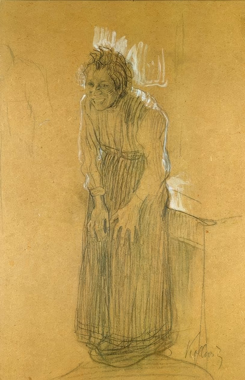 Mujer riendo de Käthe Kollwitz