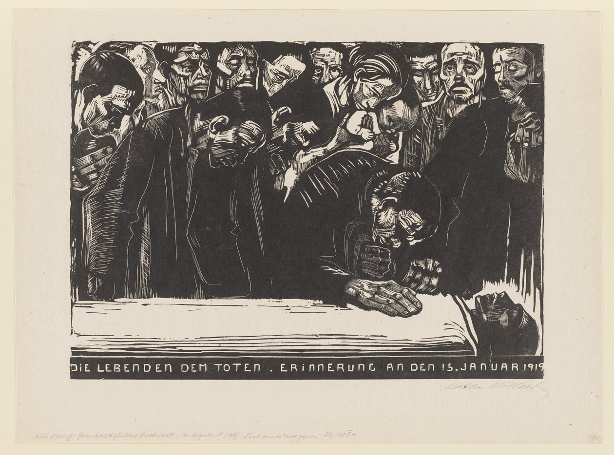Estampa conmemorativa para Karl Liebknecht de Käthe Kollwitz