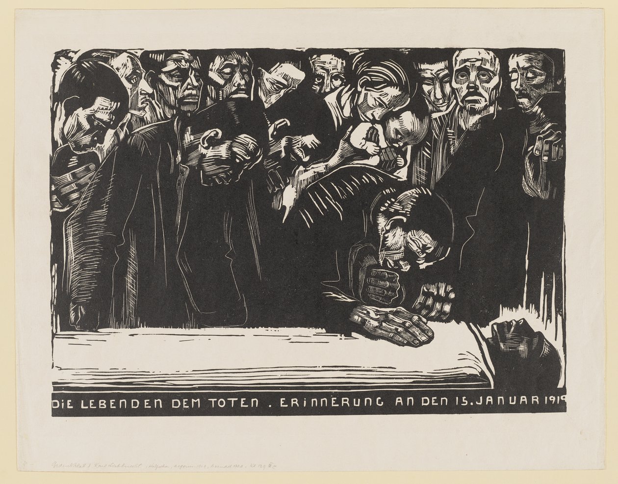 Estampa conmemorativa para Karl Liebknecht de Käthe Kollwitz