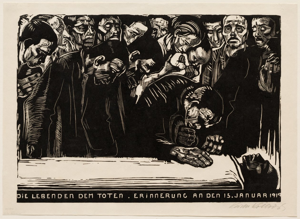 Hoja conmemorativa para Karl Liebknecht de Käthe Kollwitz