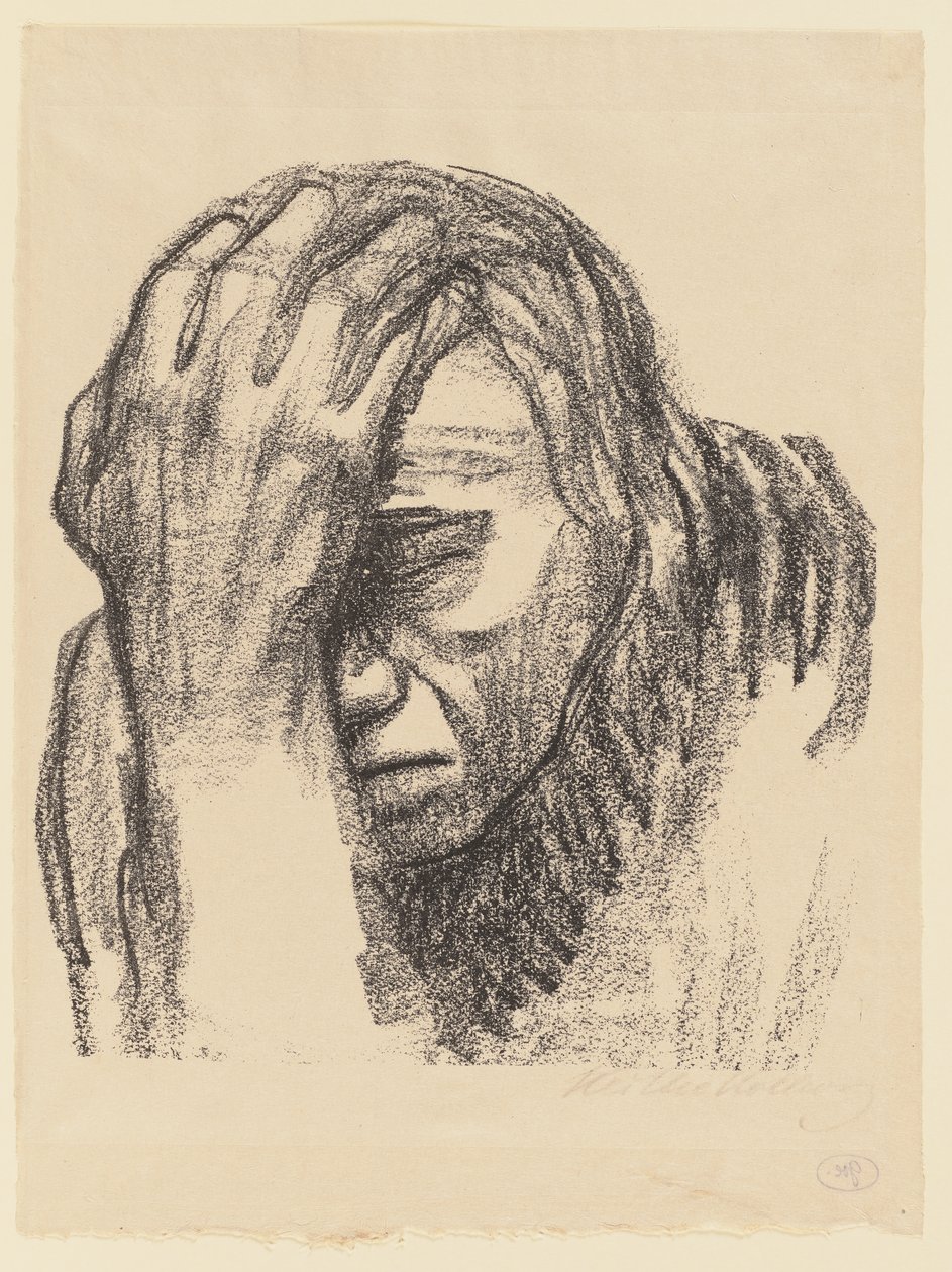 Mujer pensativa de Käthe Kollwitz