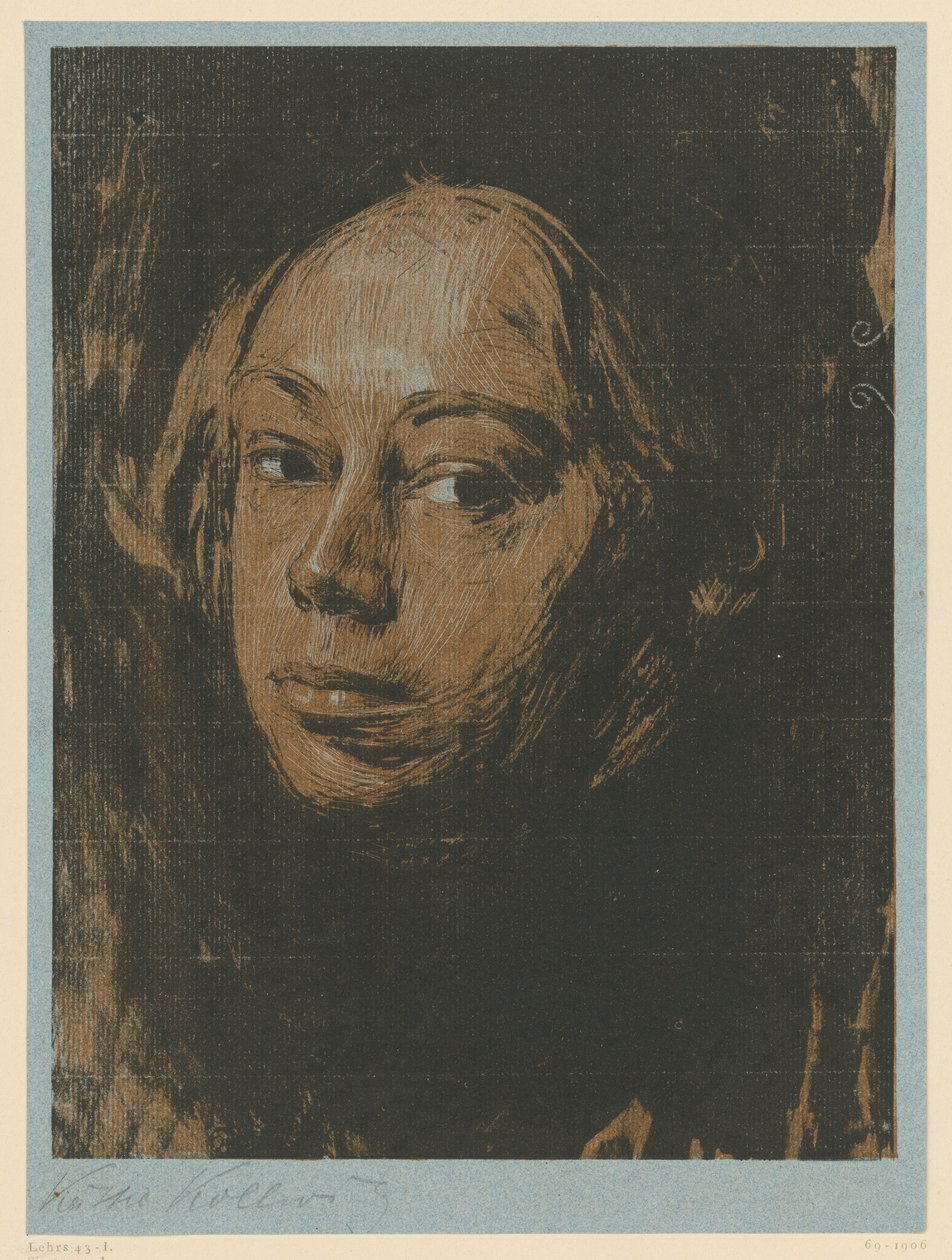 Autorretrato mirando hacia la izquierda (5.º estado) de Käthe Kollwitz
