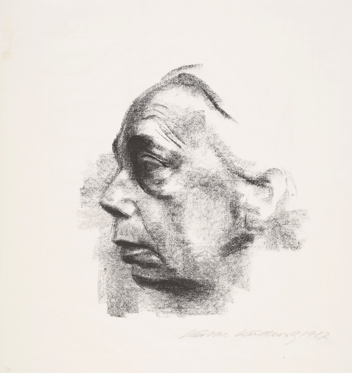 Autorretrato de perfil (Autorretrato de perfil) de Käthe Kollwitz