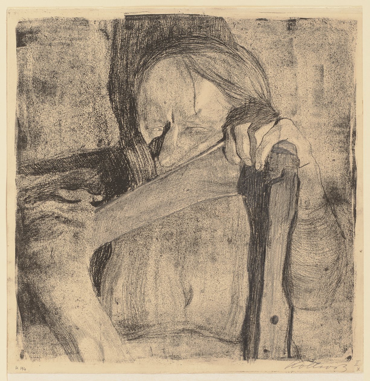 Lámina 3 del ciclo «Guerra de los campesinos» de Käthe Kollwitz