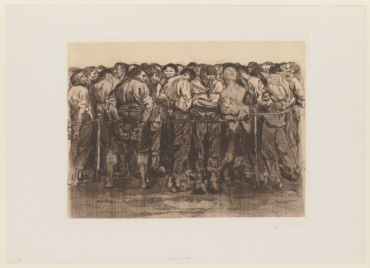 Lámina 7 del ciclo «Guerra de los campesinos» de Käthe Kollwitz
