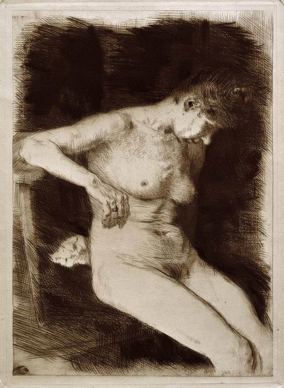 Desnudo femenino sentado de Käthe Kollwitz
