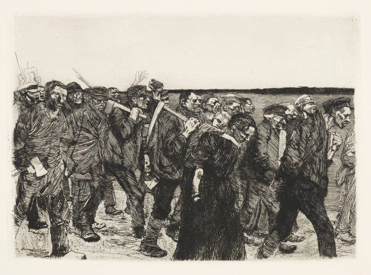 Weberzug (Marcha de los tejedores) de Käthe Kollwitz