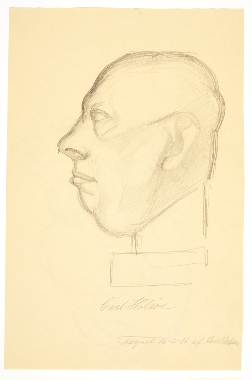 Retrato del pintor Carl Holsøe (1863-1935) de Kai Nielsen