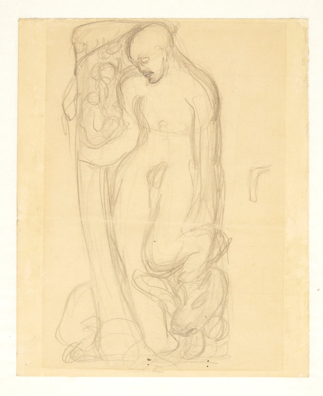 Boceto para "Dios insufla vida a Eva" de Kai Nielsen