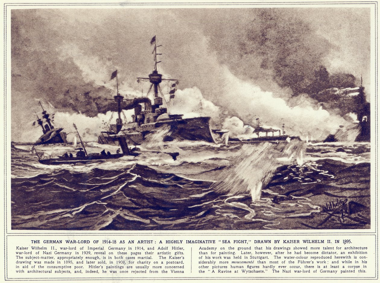 Una batalla naval, pintada en 1895 y publicada en 