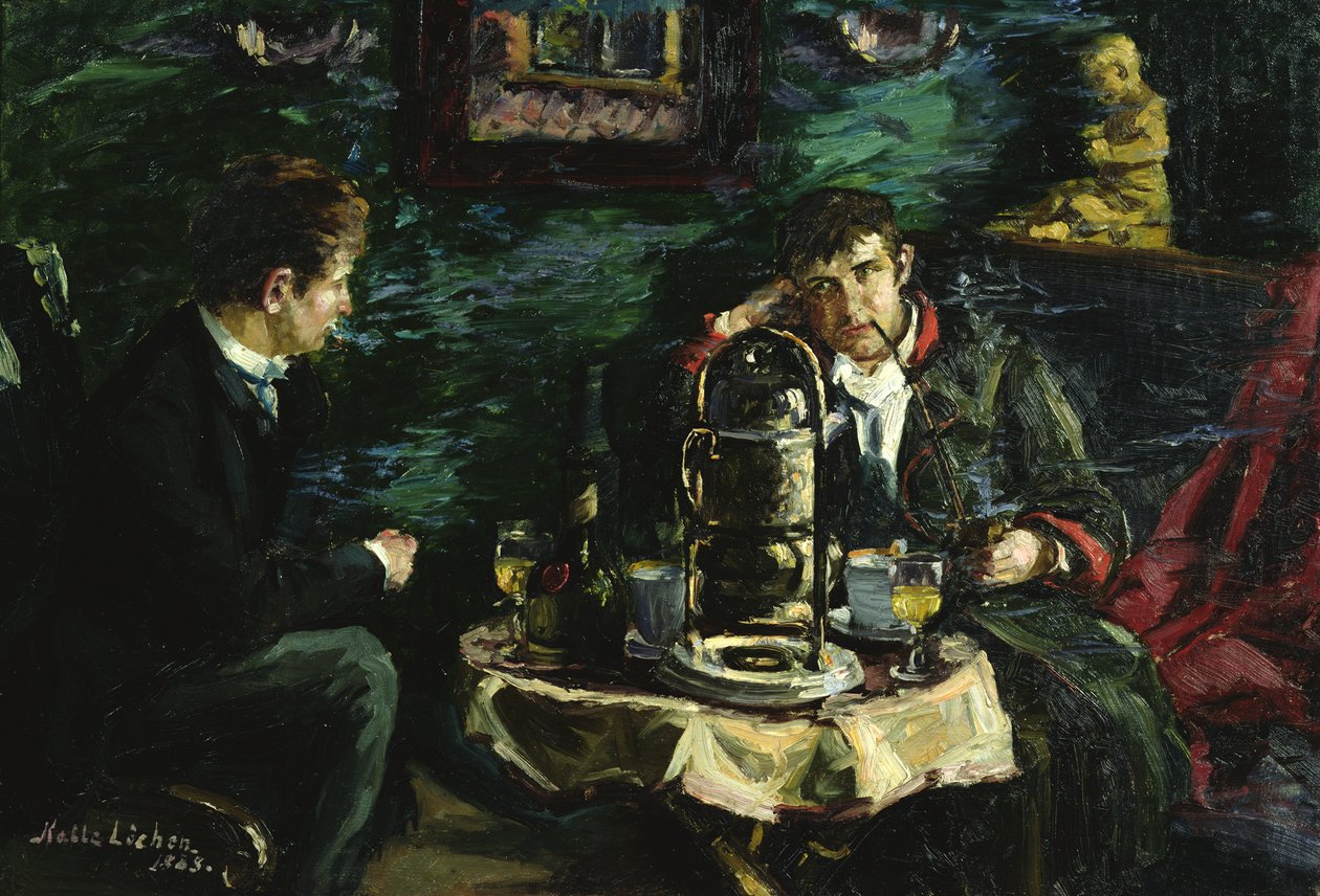 El actor Tobias Sorensen y Ola Voss (óleo sobre lienzo) de Kalle Lochen