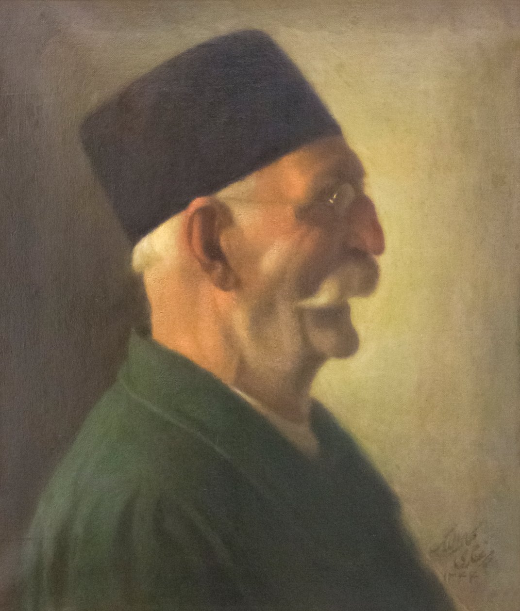 Autorretrato, Kamal-ol-Molk, óleo sobre lienzo, Museo de Bellas Artes, complejo museístico Sa