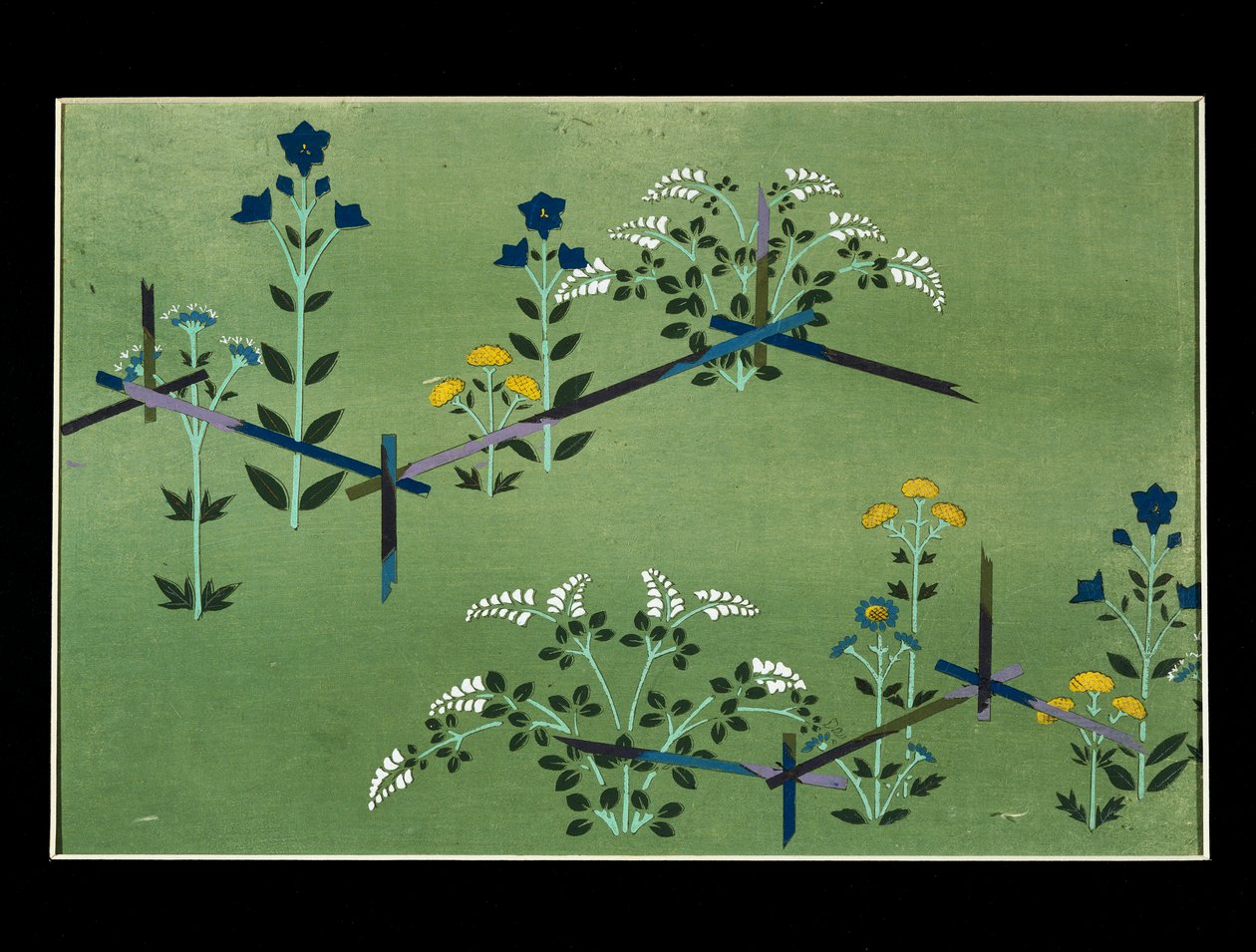 Flores de otoño, estudio para tela de Kamisaka Sekka