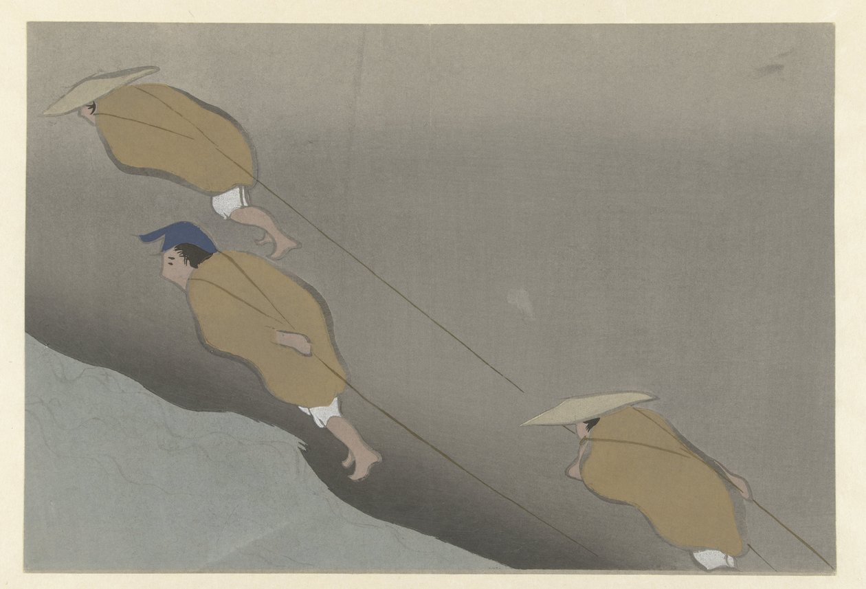 tirando de un bote Mifuné Flores de cien mundos (título de la serie) Momoyogusa (título de la serie) de Kamisaka Sekka