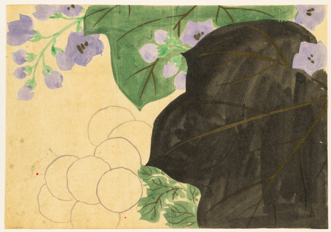 Flowers of a Hundred Worlds (Momoyogusa): Chrysanthemum and Paulownia (Kikukiri) de Kamisaka Sekka