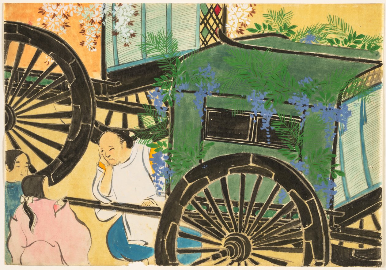 Flowers of a Hundred Worlds (Momoyogusa): Flower-draped Carts de Kamisaka Sekka
