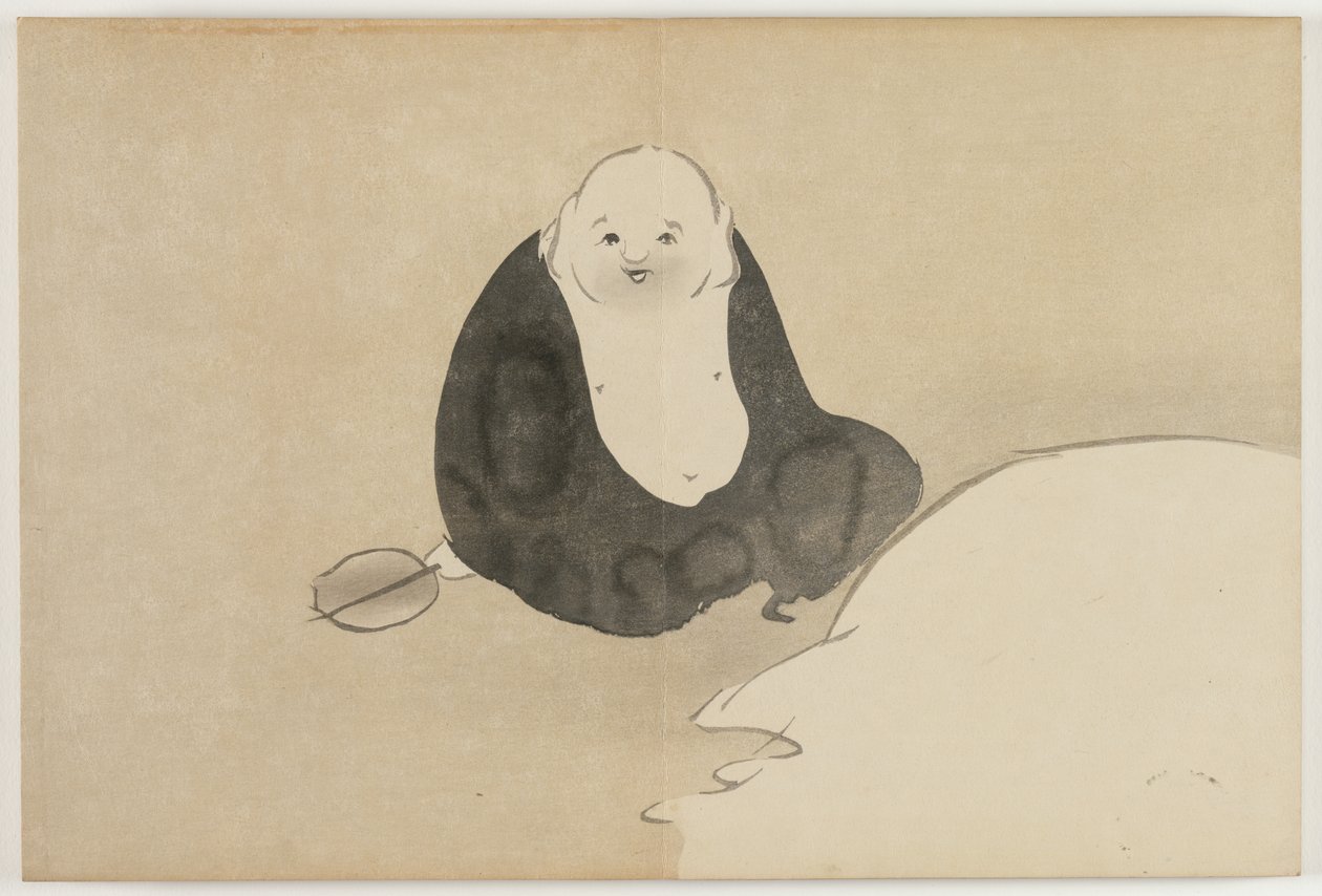 Flowers of a Hundred Worlds (Momoyogusa): Hotei (Hotei) de Kamisaka Sekka