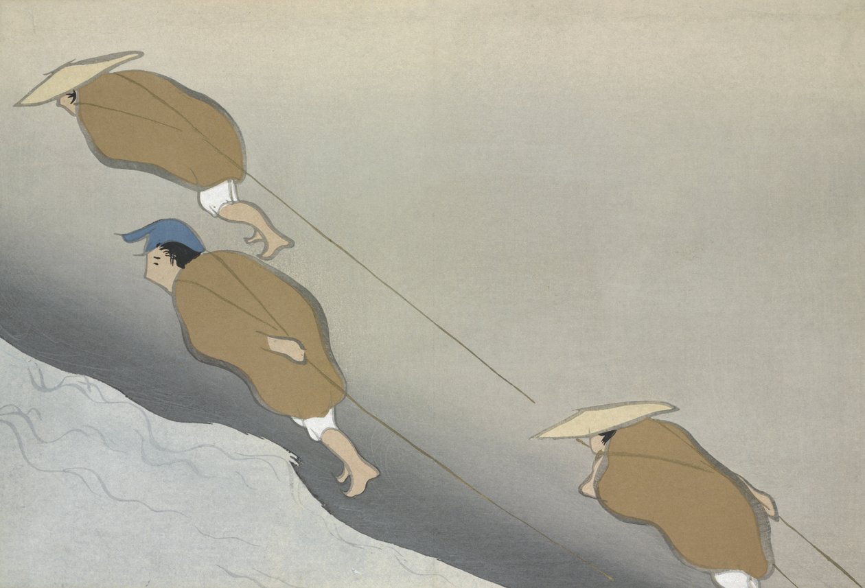 Hikifune, de Momoyo-gusa (El mundo de las cosas) Vol II, pub.1909 de Kamisaka Sekka