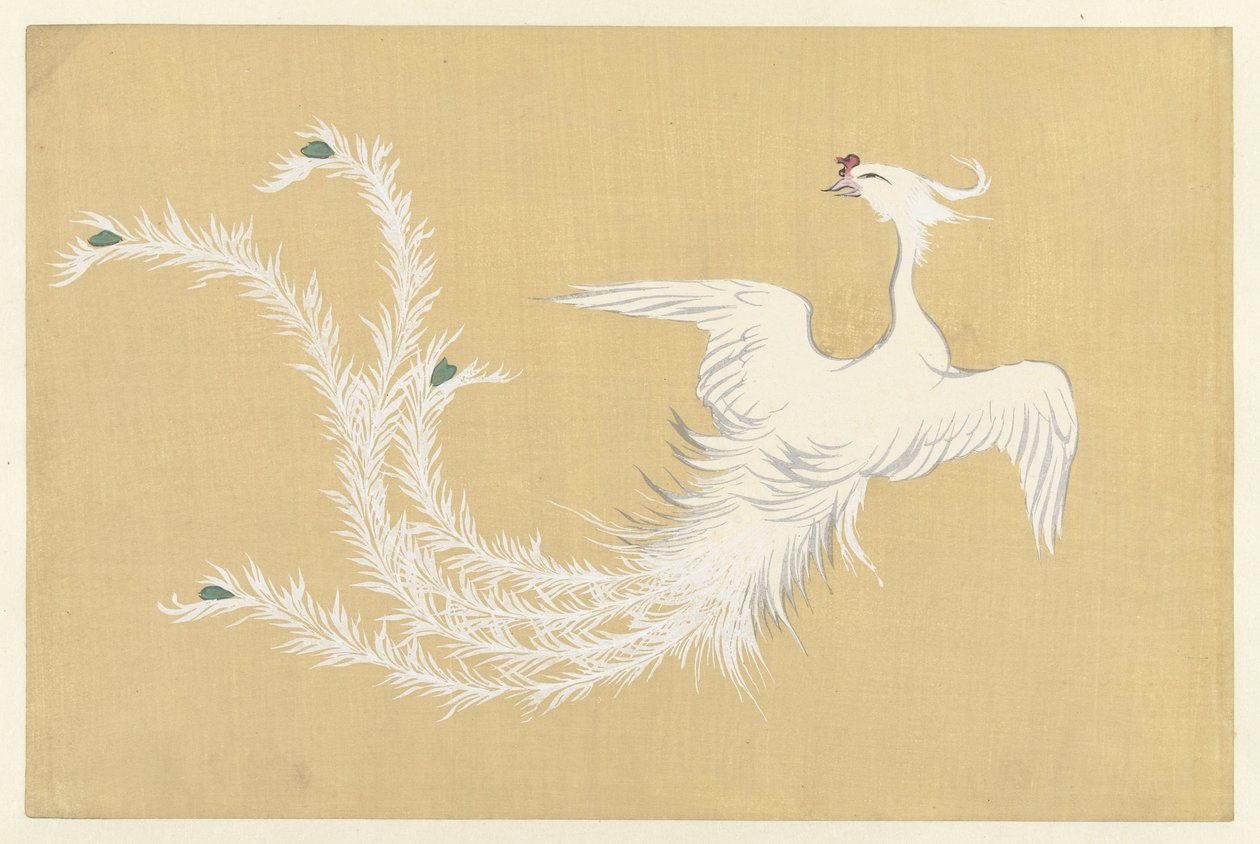 fénix blanco hakuho Flores de cien mundos (título de la serie) Momoyogusa (título de la serie) de Kamisaka Sekka