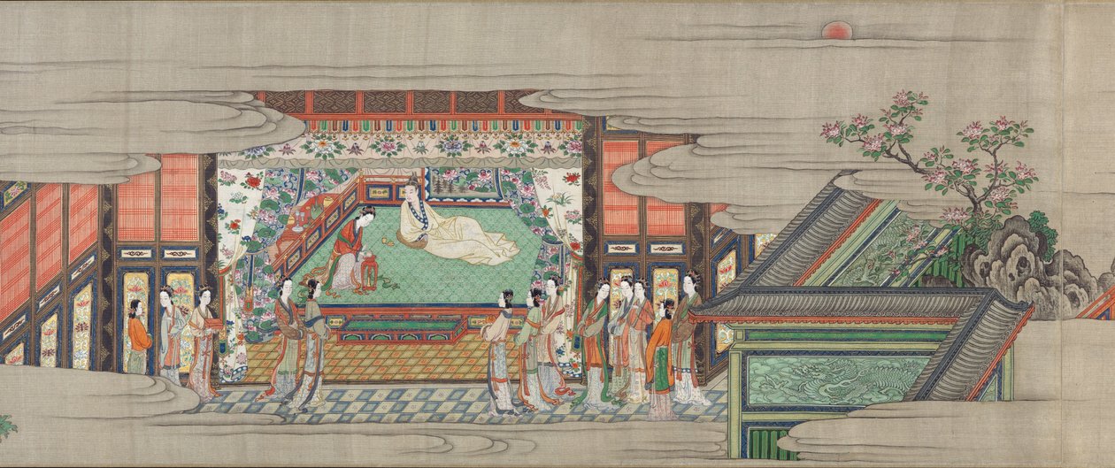Pergamino 1 de Canción del dolor duradero (Chōgonka gakan) de Kano Sansetsu