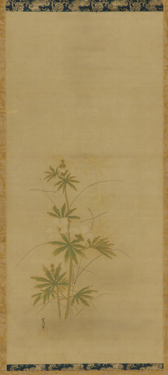 Aibika parte de un conjunto, período Edo, mediados del siglo XVII-principios del siglo XVIII de Kanô Yôboku Tsunenobu