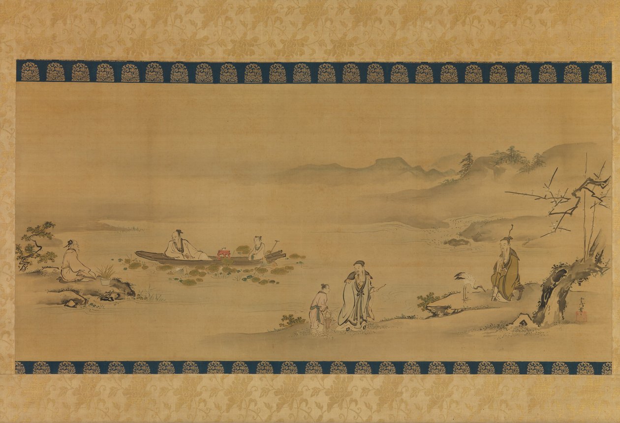 Cuatro admiradores, finales del siglo XVII - principios del siglo XVIII de Kanô Yôboku Tsunenobu