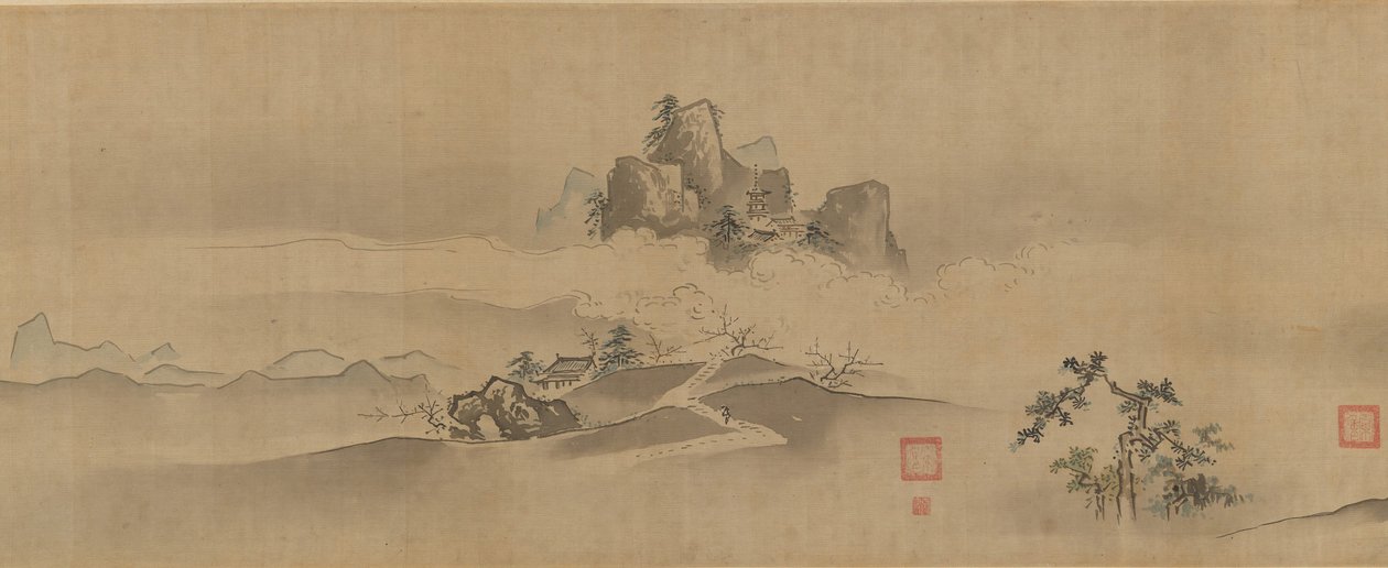 Paisaje de China: Ocho vistas de los ríos Xiao y Xiang, siglos XVII-XVIII de Kanô Yôboku Tsunenobu