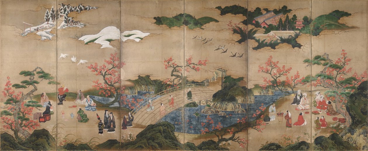 Observadores de arce de Kano Hideyori